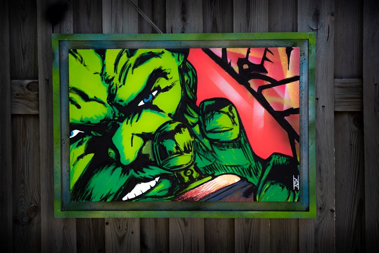 Green Man street art de Wttrwulghe Xavier